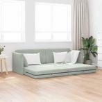 vidaXL Vloer Sofa Bed Lichtgrijs 213 x 76 x 77 cm Fluweel, Huis en Inrichting, Verzenden, Nieuw, Stof, Minder dan 150 cm