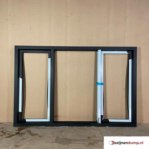 Kunststof draai/kiepraam A377+A378 - 246,5 cm x 162,0 cm bxh, Doe-het-zelf en Verbouw, Kozijnen en Schuifpuien, Nieuw, Kunststof