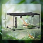 TRUUSK Terrarium voor Reptielen - Glazen Terrarium met Voede