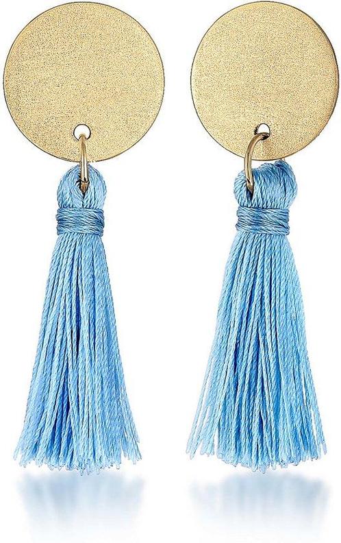 Elli Oorbellen Oorringen cirkel boho geo kwastje trend mat, Sieraden, Tassen en Uiterlijk, Oorbellen, Verzenden