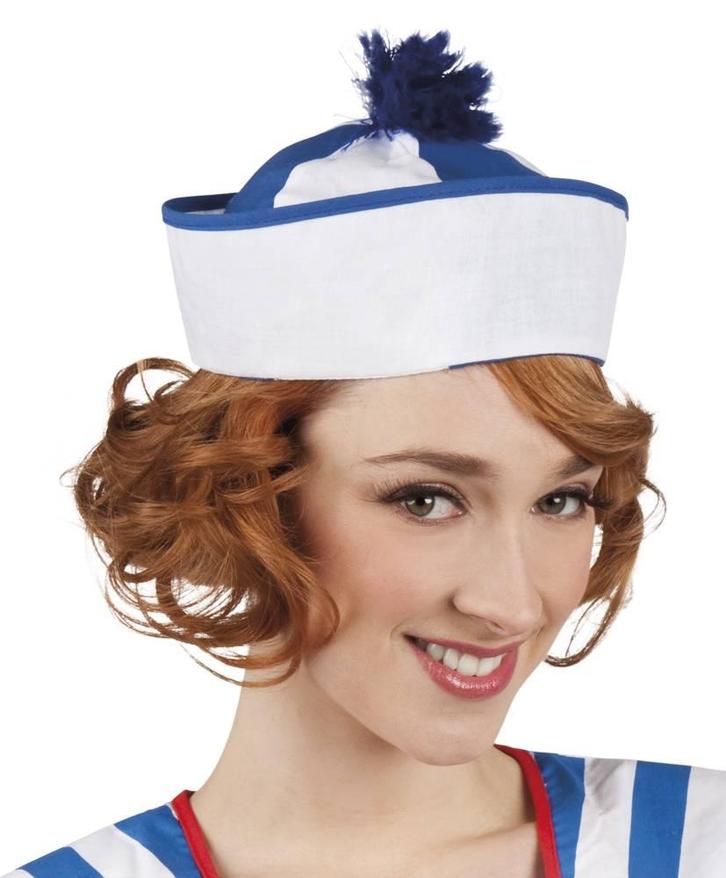Cap Matroos blauw/wit, Kleding | Dames, Carnavalskleding en Feestkleding, Nieuw, Ophalen of Verzenden