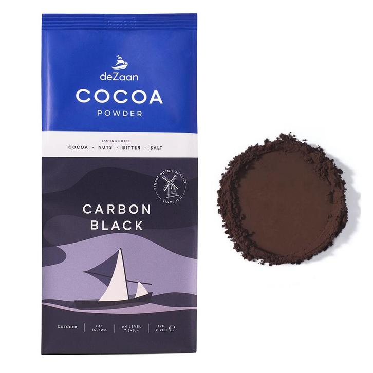 deZaan Cacaopoeder Carbon Black 1kg**, Hobby en Vrije tijd, Taarten en Cupcakes maken, Nieuw, Verzenden