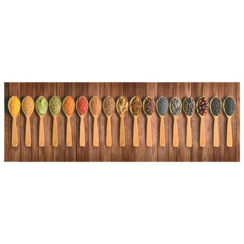 vidaXL Keukenmat wasbaar Spoons 60x300 cm, Tuin en Terras, Deurmatten, Nieuw, Verzenden