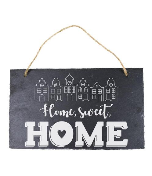 Leisteen Bordje Home Sweet Home 25cm, Hobby en Vrije tijd, Feestartikelen, Nieuw, Verzenden