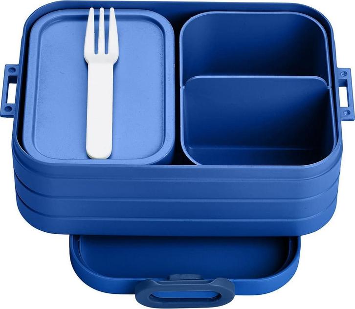 Mepal Bento Lunchbox midi – Broodtrommel - 4 boterhammen -, Huis en Inrichting, Keuken | Tupperware, Zo goed als nieuw, Ophalen of Verzenden
