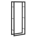 Stalen brandhoutrek houtopslag zwart 60x150x25 cm, Verzenden