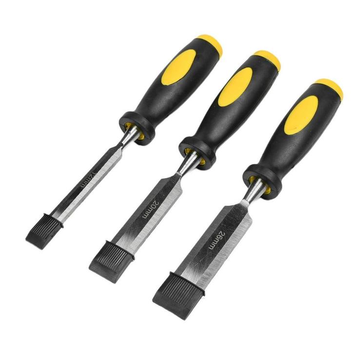 Benson Houtbeitelset - Ergonomische grip - 12, 20 & 26 mm..., Doe-het-zelf en Verbouw, Gereedschap | Handgereedschap, Nieuw, Ophalen of Verzenden