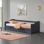 Bedbank tienerbed met onderschuifbed 90x200 cm donkergrijs, Kinderen en Baby's, Kinderkamer | Bedden, Verzenden, Nieuw
