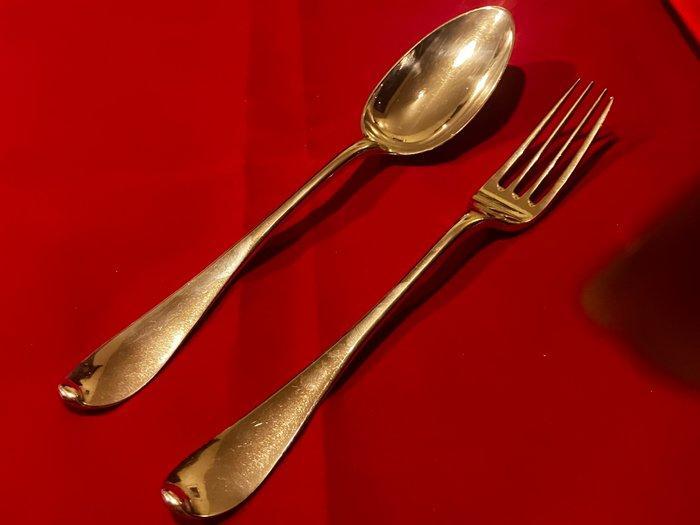 Cornelus Knuysting - Cornelus Knuysting - Bestekset (2) -, Antiek en Kunst, Antiek | Goud en Zilver