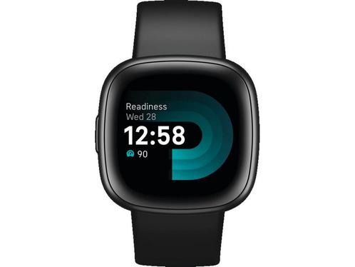 Fitbit Versa 4 - Smartwatch heren en dames - Zwart, Sieraden, Tassen en Uiterlijk, Smartwatches, Zo goed als nieuw, Verzenden