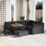 vidaXL Tuin Sofa Set 12 pcs Zwart poly rattan, Verzenden, Nieuw