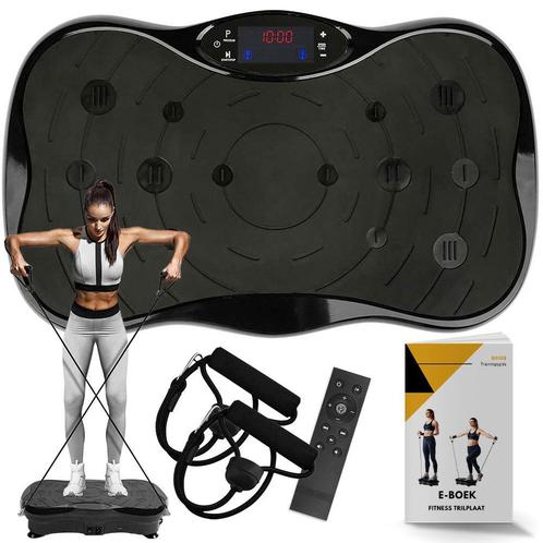 Zoluko Fitness Trilplaat - Inclusief Weerstandsbanden, Sport en Fitness, Fitnessapparatuur, Trilplaat, Nieuw, Kunststof, Armen