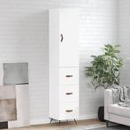 vidaXL buffetkast 34,5x34x180 cm bewerkt hout wit, Huis en Inrichting, Kasten | Buffetkasten, Minder dan 50 cm, Verzenden, Nieuw