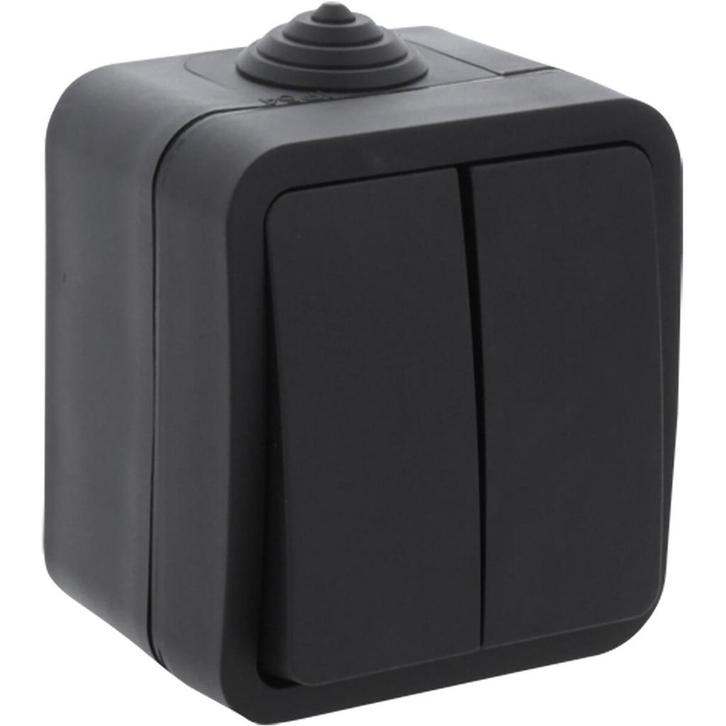 Q-LINK - Serieschakelaar - Opbouw - Dubbel Schakelaar -, Doe-het-zelf en Verbouw, Elektra en Kabels, Nieuw, Ophalen of Verzenden