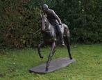 Bronzen beeld van een Polo Speler - 180x65x152cm - 137Kg, Tuin en Terras, Tuinbeelden, Verzenden, Nieuw, Metaal, Mensenbeeld