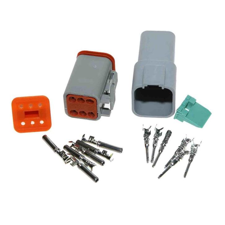 Deutsch-DT 6-pins connector, Complete set 6-pins (stekker +, Auto-onderdelen, Elektronica en Kabels, Nieuw, Ophalen of Verzenden