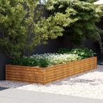 vidaXL Plantenbak verhoogd 291x100x36 cm cortenstaal, Tuin en Terras, Bloembakken en Plantenbakken, 100 cm of meer, Verzenden
