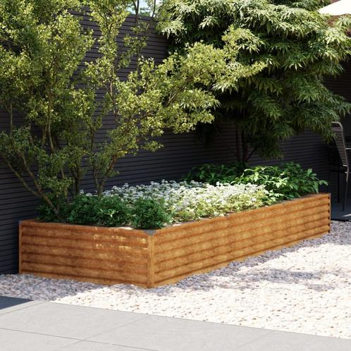 vidaXL Plantenbak verhoogd 291x100x36 cm cortenstaal, Tuin en Terras, Bloembakken en Plantenbakken, 100 cm of meer, Nieuw, Metaal