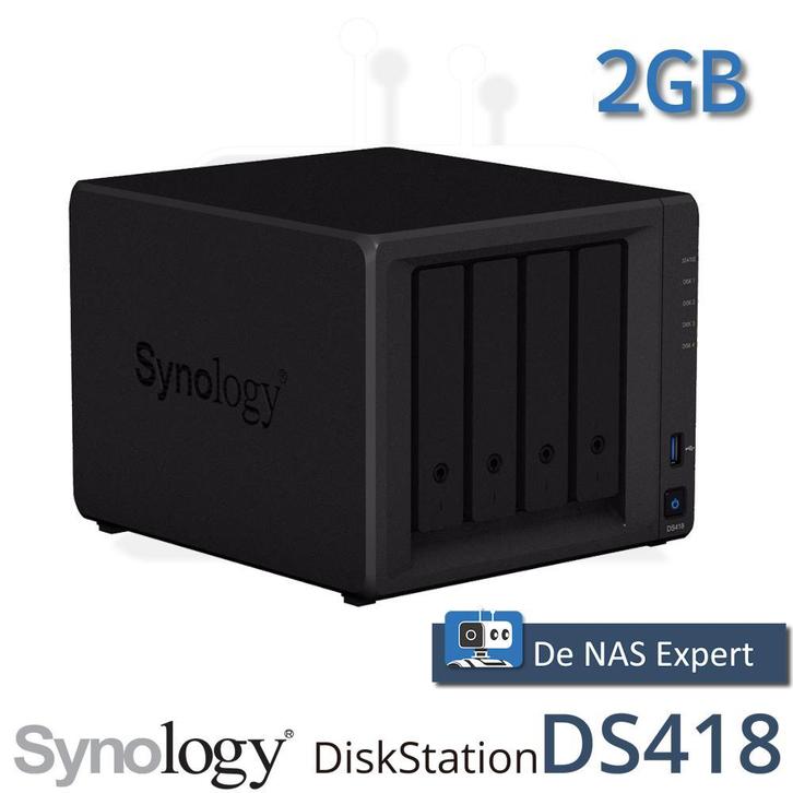NAS Synology DS418 2GB refurbished, Computers en Software, NAS, Refurbished, Ophalen of Verzenden