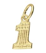 Gouden Motor Embleem nummer 1 klein kettinghanger, Verzenden, Nieuw