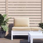 vidaXL Palletkussens 2 st stof beige, Huis en Inrichting, Woonaccessoires | Kussens, Verzenden, Nieuw, Beige