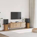vidaXL Speakerstandaards 2 st 30x30x40 cm bewerkt hout oud, Verzenden, Nieuw