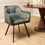 Eetkamerstoel Emma Velvet | Hunter Green | Met armleuning, Huis en Inrichting, Stoelen, Ophalen of Verzenden, Nieuw