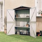 vidaXL Tuinschuur 116x45x175 cm gegalvaniseerd staal bruin, Verzenden, Nieuw
