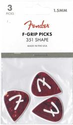 Fender F Grip 351 Pick Shell plectrum 1.50 mm 3-pack, Muziek en Instrumenten, Ophalen of Verzenden, Nieuw, Elektrische gitaar