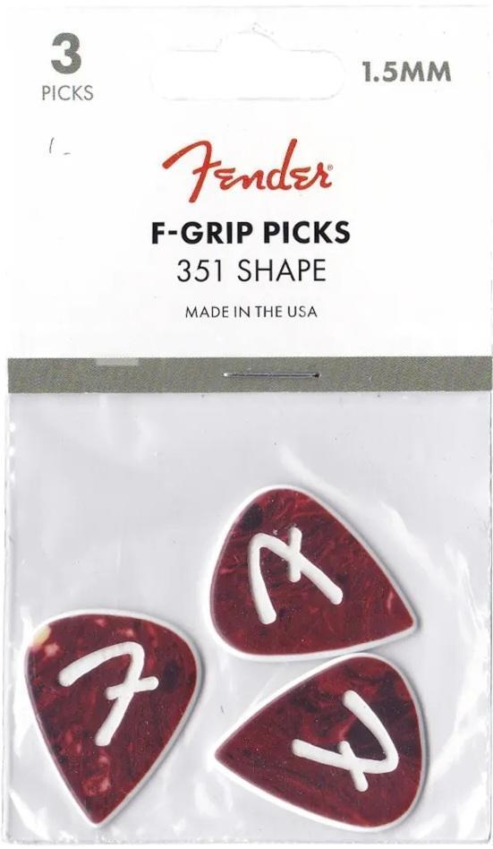 Fender F Grip 351 Pick Shell plectrum 1.50 mm 3-pack, Muziek en Instrumenten, Instrumenten | Toebehoren, Elektrische gitaar, Nieuw