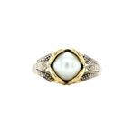 Vintage gouden ring met parel 14 karaat, Sieraden, Tassen en Uiterlijk, Ringen, Verzenden, Wit, Zo goed als nieuw, Met parel