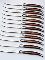 Laguiole - 12x Steak Knives - Brown - style de -
