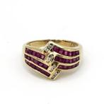 Zonder minimumprijs - Cocktailring - 9 kt. Geel goud,, Sieraden, Tassen en Uiterlijk, Antieke sieraden