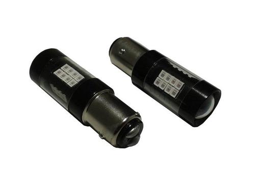 2x BAY15D-32-11smd wit-Remlicht met lens, Auto diversen, Auto-accessoires, Verzenden