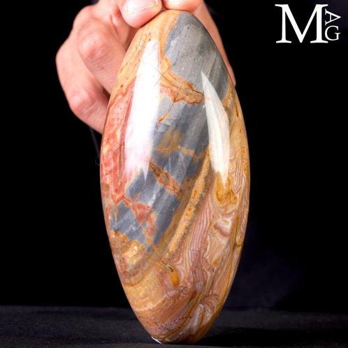 Shiva Lingam in dendrietagaat. - Hoogte: 152 mm - Breedte:, Verzamelen, Mineralen en Fossielen