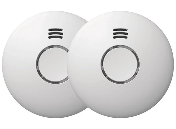 2-pack Profile Optische Rookmelder - 85dB - Draadloos, Doe-het-zelf en Verbouw, Alarmsystemen, Nieuw, Verzenden