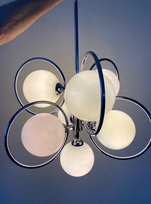Massive - Kroonluchter - Glas, Metaal, Antiek en Kunst, Antiek | Lampen