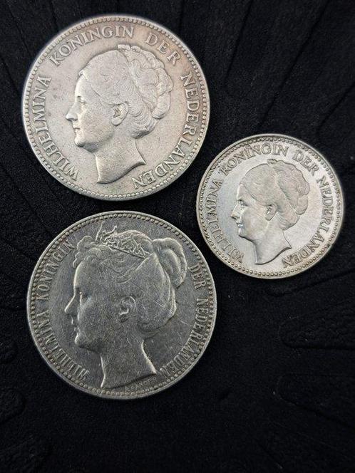 Nederland. Wilhelmina. 1/2, 1 Gulden 1907/1930 (Zonder, Postzegels en Munten, Munten | Nederland