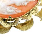 Gouden broche/ hanger met camee (Hanger of bedel), Ophalen of Verzenden, Gebruikt, Goud, Overige merken