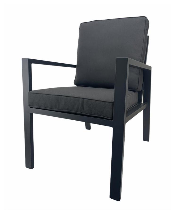 Antraciet Eetstoel/Tuinstoel Palazzo | Incl. kussens, Tuin en Terras, Tuinstoelen, Ophalen of Verzenden