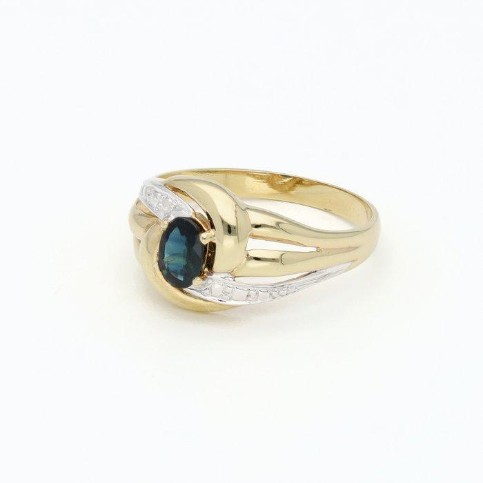 Zonder Minimumprijs - Ring - 8 karaat Geel goud Saffier, Sieraden, Tassen en Uiterlijk, Ringen