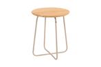 4 Seasons Verdi ronde bijzettafel teak 45 cm. - latte, Tuin en Terras, Tuintafels, Verzenden, Nieuw, Rond, Hout