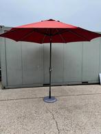 Parasol - 3m - rond - met licht - voet - nieuw (Parasols), Tuin en Terras, Verzenden, Nieuw