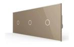 Livolo | Goud | touch | Dimmer Schakelaar – 3 Lichtknoppen, Ophalen of Verzenden, Nieuw, Schakelaar