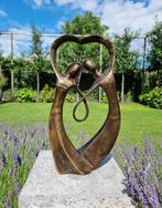 Beeld, Loving couple, abstract - 40 cm - Brons
