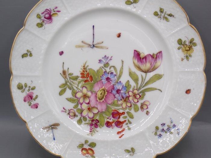 Eugène Clauss - Bord - Tulip and dragonfly - Porselein, Antiek en Kunst, Antiek | Glas en Kristal