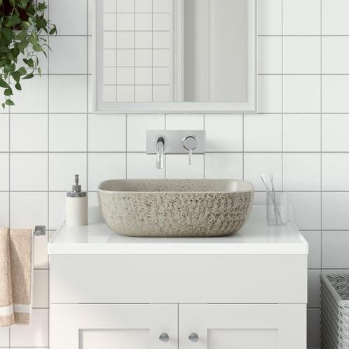 vidaXL Opzetwasbak rechthoekig 48x37,5x13,5 cm keramiek, Doe-het-zelf en Verbouw, Sanitair, Nieuw, Verzenden