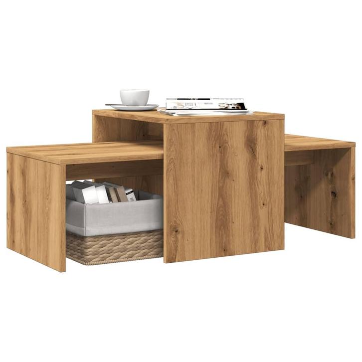 vidaXL Salontafel 100x48x40 cm bewerkt hout artisanaal, Huis en Inrichting, Tafels | Salontafels, 100 tot 150 cm, Nieuw, Overige houtsoorten
