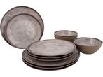 Bo-Camp - Servies - Halo - 12 Stuks - Beige, Verzenden, Zo goed als nieuw