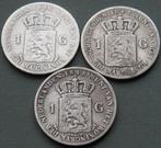 Nederland. Willem II. 1 Gulden 1846-1847-1848 (3 stuks), Postzegels en Munten, Munten | Nederland